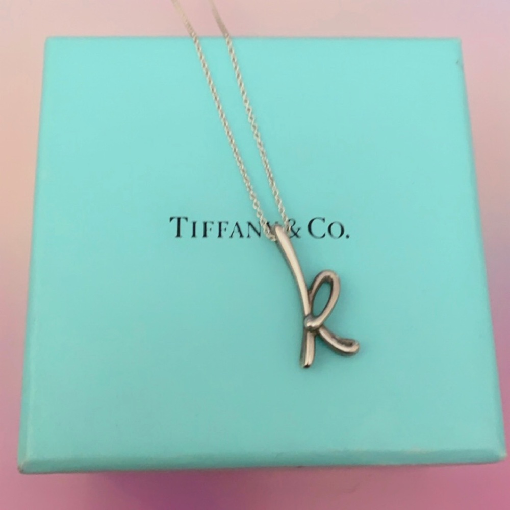 Tiffany & Co. Elsa Peretti letter “K”  necklace